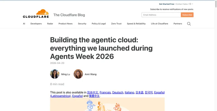 Cloudflare Agents Week 2026: Agents Become Cloud Customers